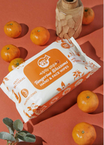 Load image into Gallery viewer, TANGERINE BLOSSOM  HAND AND FACE WIPES  (Anti-Bacterial, Moisturizing, with Vitamin E)-100S
